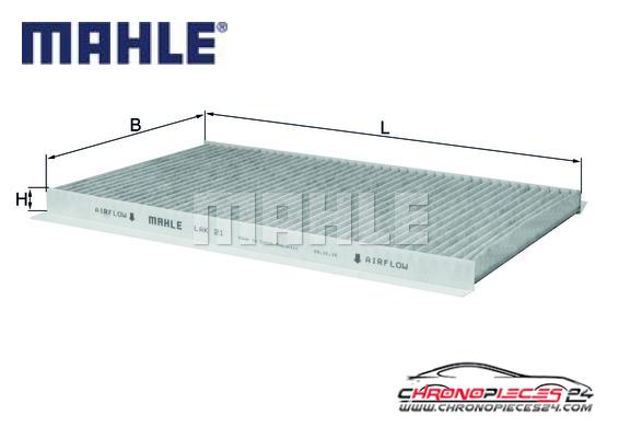 Achat de MAHLE LAK 21 Filtre, air de l'habitacle pas chères