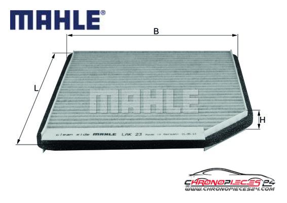 Achat de MAHLE LAK 23 Filtre, air de l'habitacle pas chères