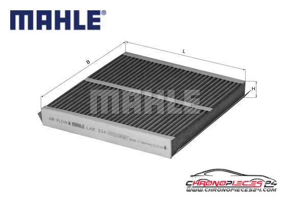 Achat de MAHLE LAK 234 Filtre, air de l'habitacle pas chères