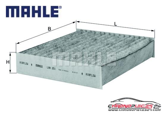 Achat de MAHLE LAK 251 Filtre, air de l'habitacle pas chères