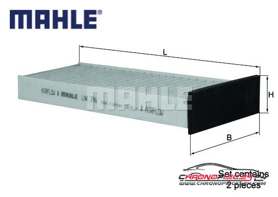 Achat de MAHLE LAK 296/S Filtre, air de l'habitacle pas chères