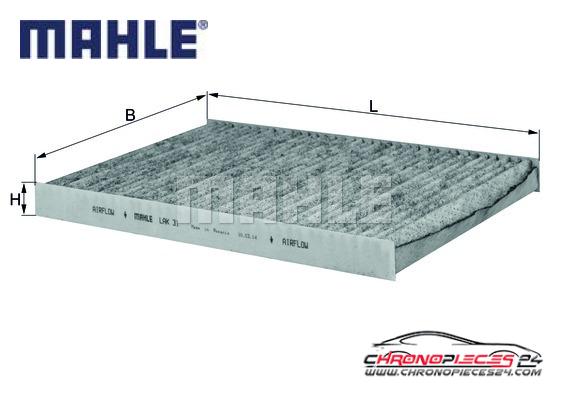 Achat de MAHLE LAK 31 Filtre, air de l'habitacle pas chères