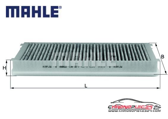 Achat de MAHLE LAK 32/1 Filtre, air de l'habitacle pas chères