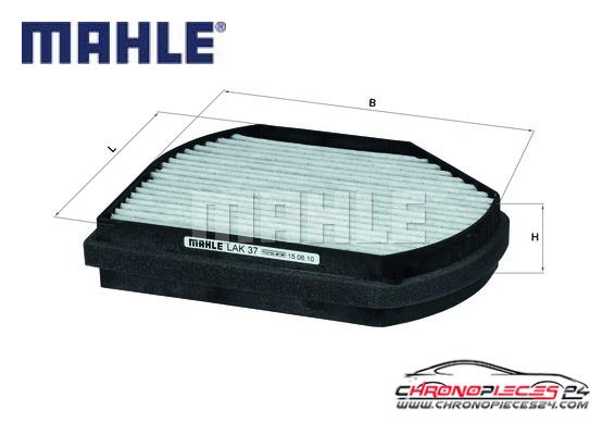 Achat de MAHLE LAK 37 Filtre, air de l'habitacle pas chères