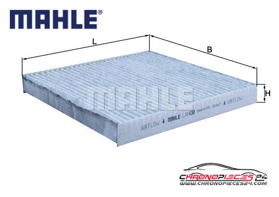 Achat de MAHLE LAK 430 Filtre, air de l'habitacle pas chères