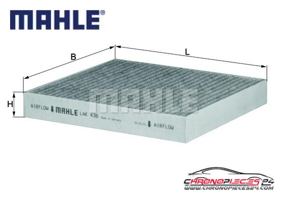 Achat de MAHLE LAK 436 Filtre, air de l'habitacle pas chères