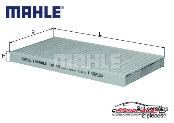 Achat de MAHLE LAK 444/S Filtre, air de l'habitacle pas chères