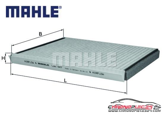 Achat de MAHLE LAK 447 Filtre, air de l'habitacle pas chères