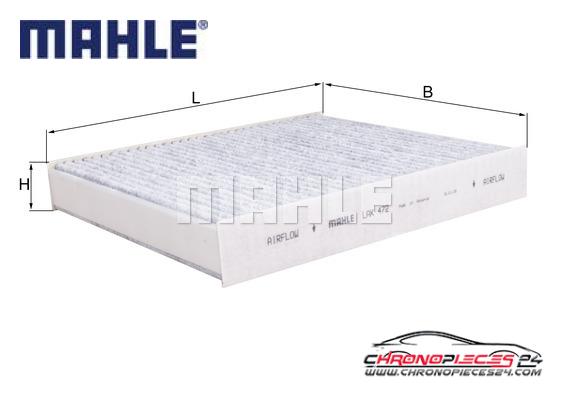 Achat de MAHLE LAK 472 Filtre, air de l'habitacle pas chères