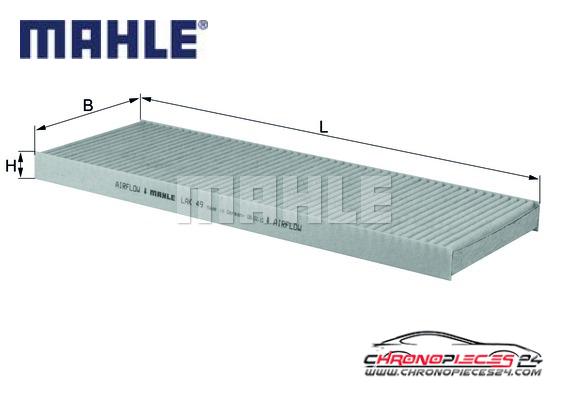 Achat de MAHLE LAK 49 Filtre, air de l'habitacle pas chères