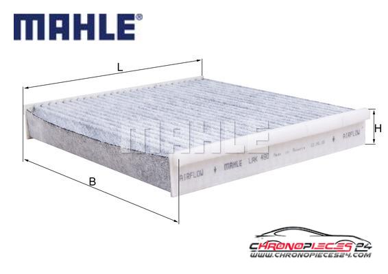 Achat de MAHLE LAK 490 Filtre, air de l'habitacle pas chères