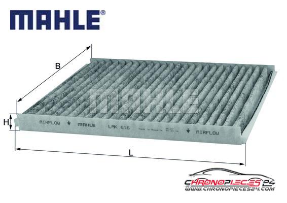 Achat de MAHLE LAK 616 Filtre, air de l'habitacle pas chères