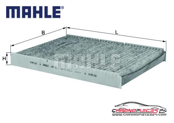 Achat de MAHLE LAK 63 Filtre, air de l'habitacle pas chères