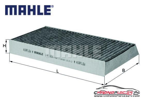 Achat de MAHLE LAK 684 Filtre, air de l'habitacle pas chères