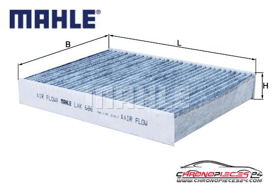 Achat de MAHLE LAK 686 Filtre, air de l'habitacle pas chères