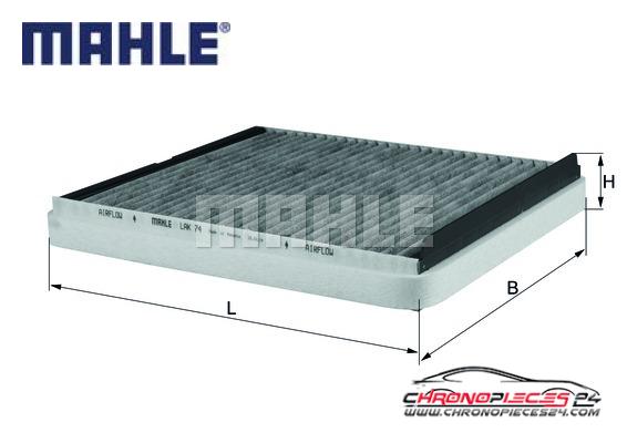 Achat de MAHLE LAK 74 Filtre, air de l'habitacle pas chères