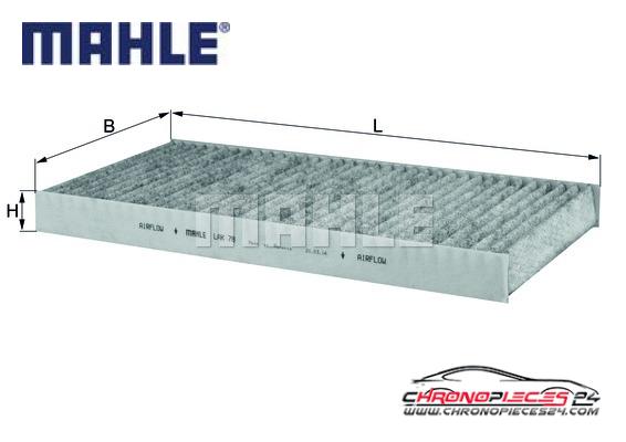 Achat de MAHLE LAK 78 Filtre, air de l'habitacle pas chères