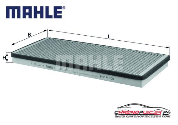 Achat de MAHLE LAK 83 Filtre, air de l'habitacle pas chères