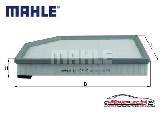 Achat de MAHLE LX 1591/2 Filtre à air pas chères