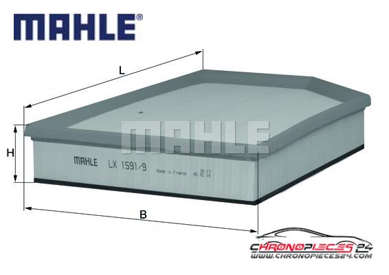 Achat de MAHLE LX 1591/9 Filtre à air pas chères