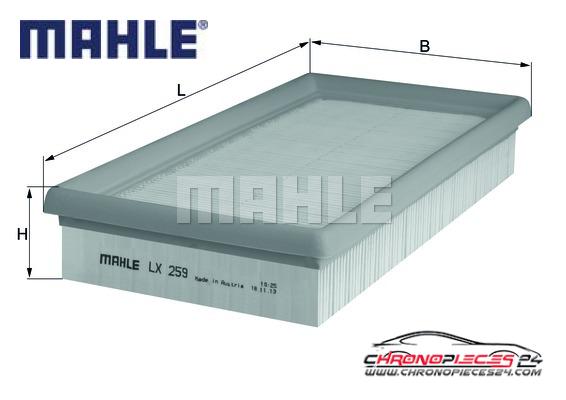 Achat de MAHLE LX 259 Filtre à air pas chères