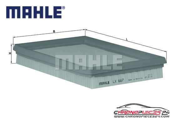 Achat de MAHLE LX 687 Filtre à air pas chères