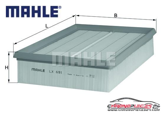 Achat de MAHLE LX 691 Filtre à air pas chères