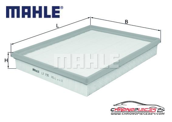 Achat de MAHLE LX 735 Filtre à air pas chères