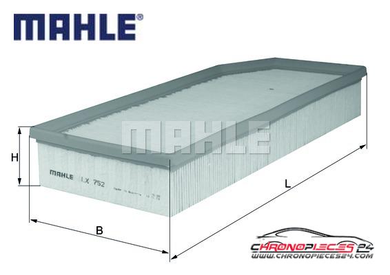 Achat de MAHLE LX 752 Filtre à air pas chères