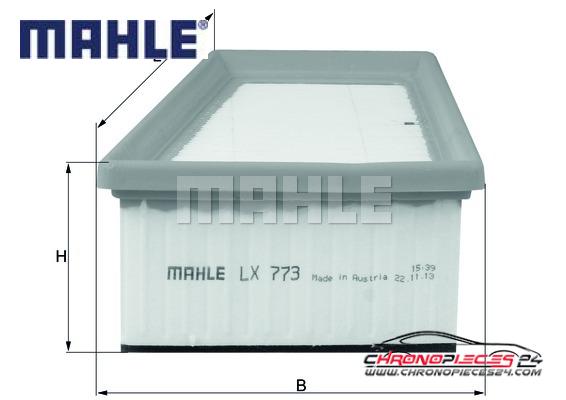 Achat de MAHLE LX 773 Filtre à air pas chères