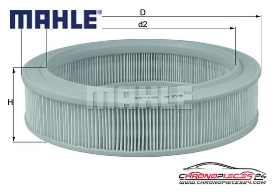 Achat de MAHLE LX 81 Filtre à air pas chères