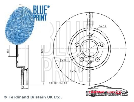 Achat de BLUE PRINT ADBP430040 Disque de frein pas chères