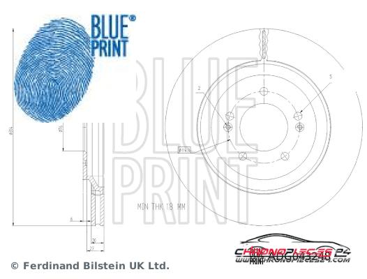 Achat de BLUE PRINT ADG043248 Disque de frein pas chères