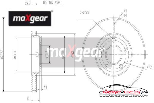 Achat de MAXGEAR 19-0683 Disque de frein pas chères