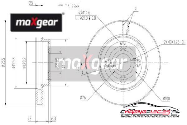 Achat de MAXGEAR 19-0777 Disque de frein pas chères