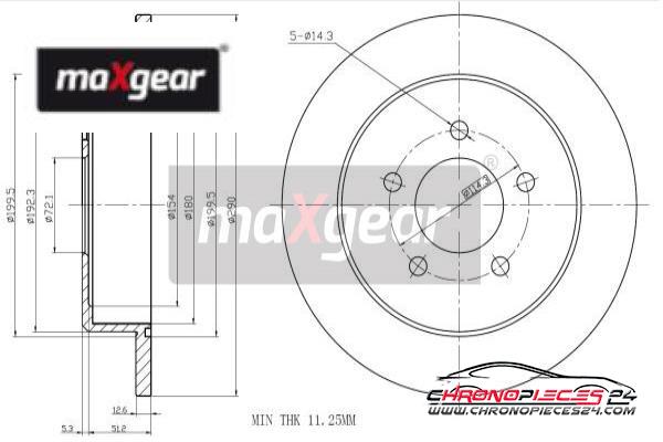 Achat de MAXGEAR 19-0912 Disque de frein pas chères