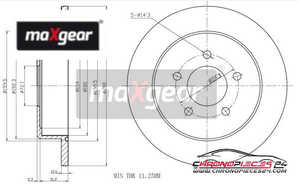 Achat de MAXGEAR 19-0912 Disque de frein pas chères