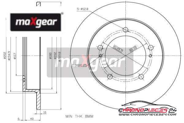 Achat de MAXGEAR 19-0919 Disque de frein pas chères