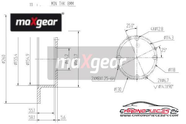 Achat de MAXGEAR 19-0920 Disque de frein pas chères