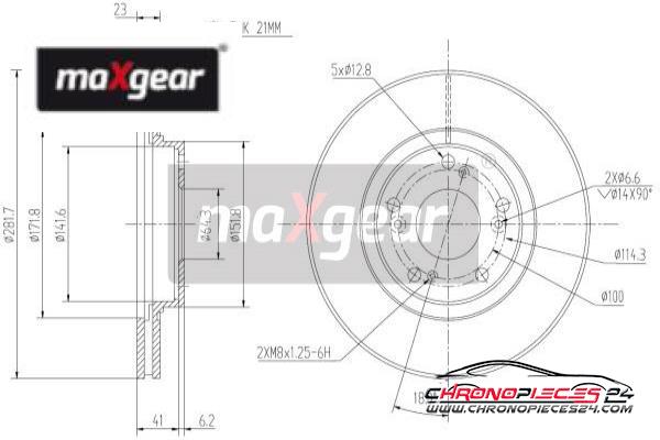 Achat de MAXGEAR 19-0925 Disque de frein pas chères