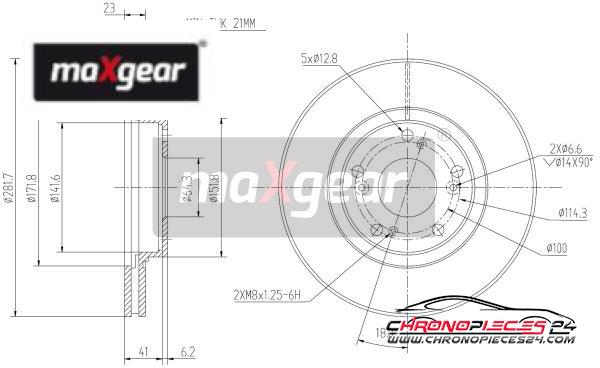 Achat de MAXGEAR 19-0925 Disque de frein pas chères