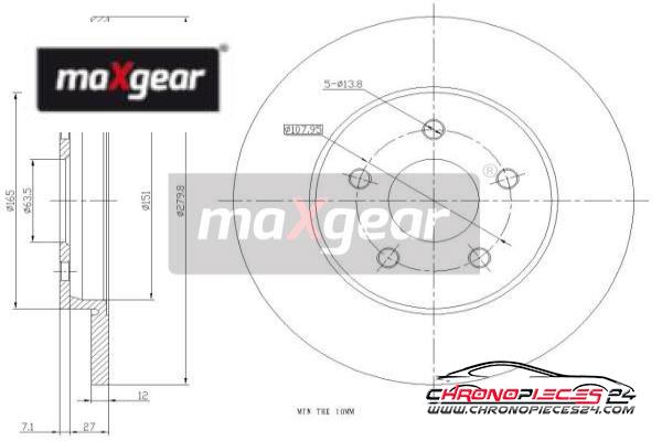 Achat de MAXGEAR 19-0816 Disque de frein pas chères