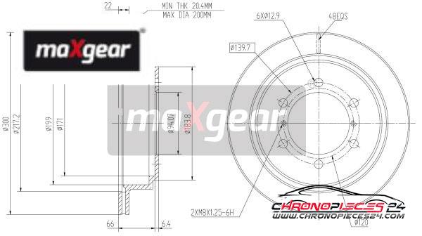 Achat de MAXGEAR 19-0949 Disque de frein pas chères