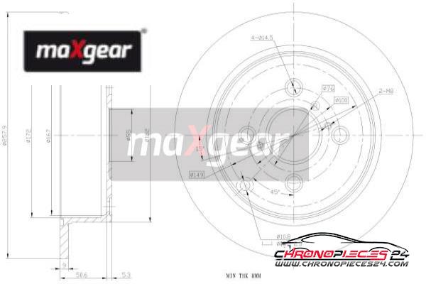 Achat de MAXGEAR 19-0962 Disque de frein pas chères