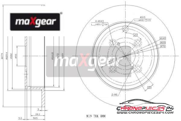 Achat de MAXGEAR 19-0963 Disque de frein pas chères