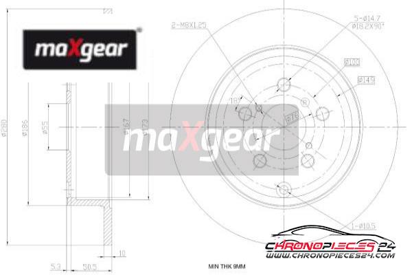 Achat de MAXGEAR 19-0964 Disque de frein pas chères