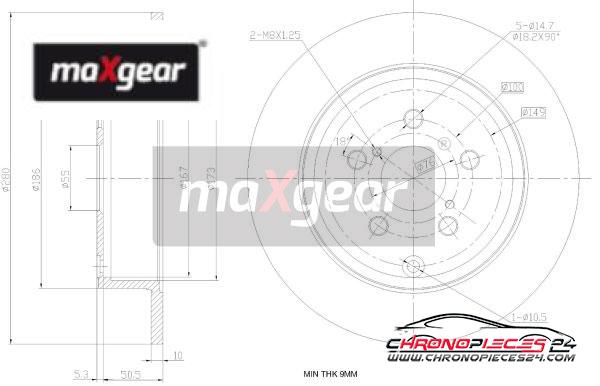 Achat de MAXGEAR 19-0964 Disque de frein pas chères