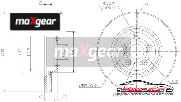 Achat de MAXGEAR 19-0969 Disque de frein pas chères