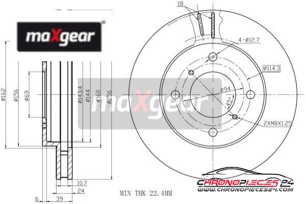 Achat de MAXGEAR 19-0731 Disque de frein pas chères