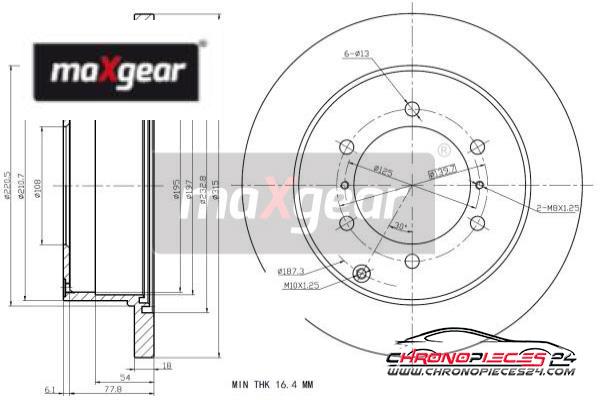 Achat de MAXGEAR 19-1174 Disque de frein pas chères